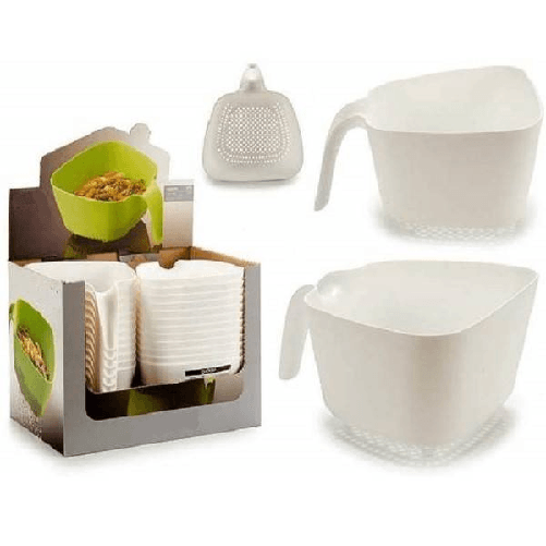Scolapasta In Plastica Con Manico 21x24x13cm Multiuso Cesto Utensili Cucina Casa -