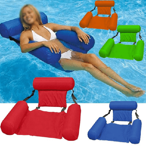Trade Shop Traesio-sedia A Sdraio Gonfiabile Amaca Per Mare Piscina Galleggiante Pieghevole 120cm -