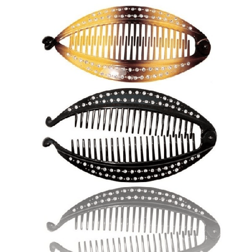 Fermacoda Pesce Glitter Brillantini Banana Pettine Ferma Coda Ferma Capelli -