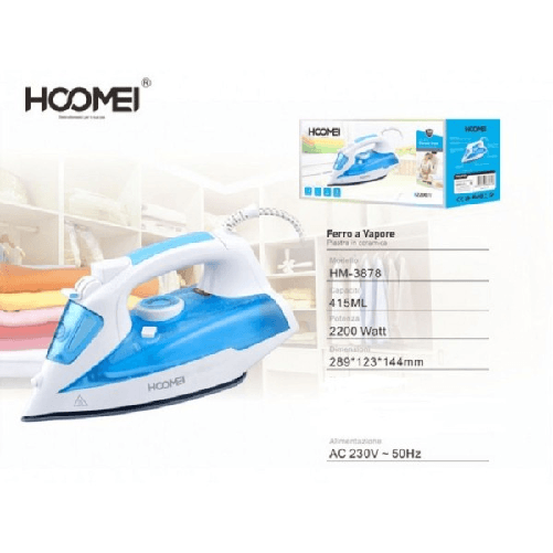 Ferro Da Stiro 2200w 415ml Piastra In Ceramica Con Getto Vapore Verticale Hm3878 -