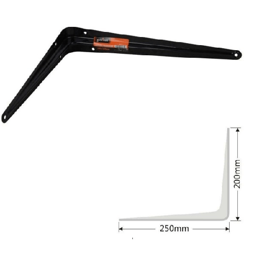 Staffe Angolari 2pz Supporto Staffa Angolare Reggimensole Angolo 90° 200x250mm -