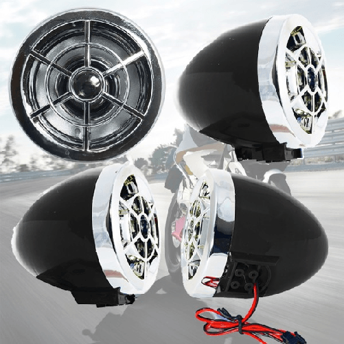 Trade Shop Traesio-casse Altoparlanti Sirena Per Auto Moto Scooter Bluetooth 20w Antifurto Allarme -