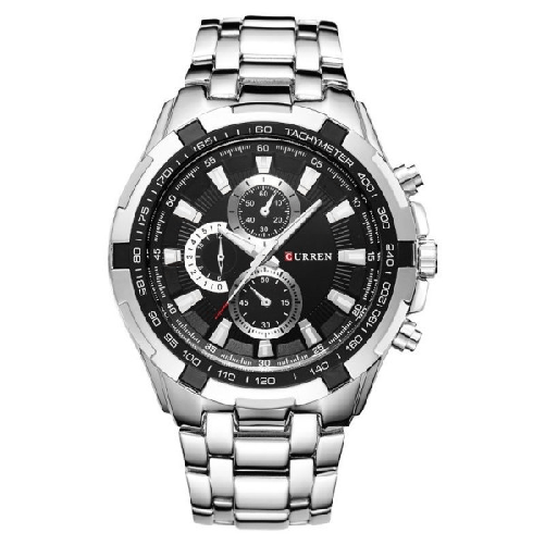 Trade Shop Traesio-orologio Da Polso Curren 8023 Uomo Analogico Quarzo Cinturino In Metallo Design -