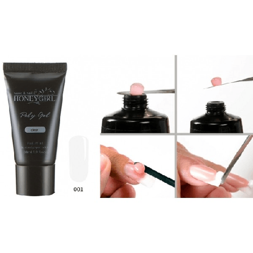 Trade Shop Traesio-gel Uv Poly 30ml Trasparente 001 French Costruttore Ricostruzione Unghie Nail Art -
