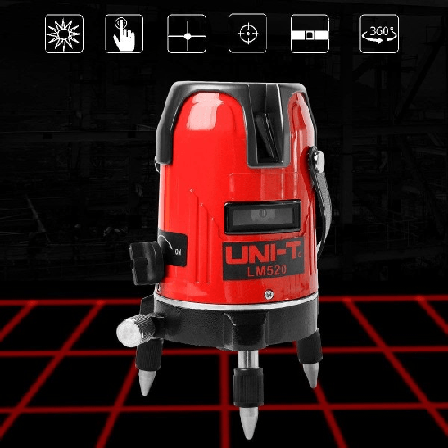 Trade Shop Traesio-livella Laser Tracciatore Autolivellante 360o Rotazione Bolla Digitale 2 Linee -