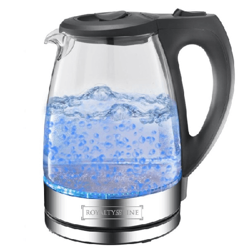 Trade Shop Traesio-bollitore Elettrico In Vetro 1,7lt 2200w Acqua Calda Cordless Con Luce Led Blu -