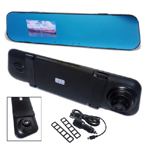 Trade Shop Traesio-specchietto Frontale Monitor Dvr Videoregistratore Telecamera Anteriore Full Hd -