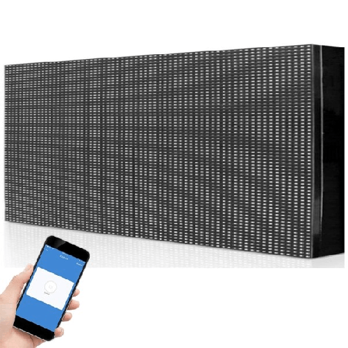 Insegna Luminosa A Led Wifi Per Esterno Ip65 Testo Scorrevole Bianca 100x40cm -