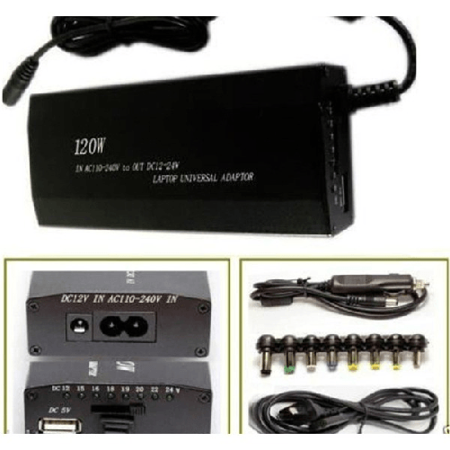 Alimentatore Universale 120w Notebook Pc Casa Auto Usb Universale 9 Adattatori -