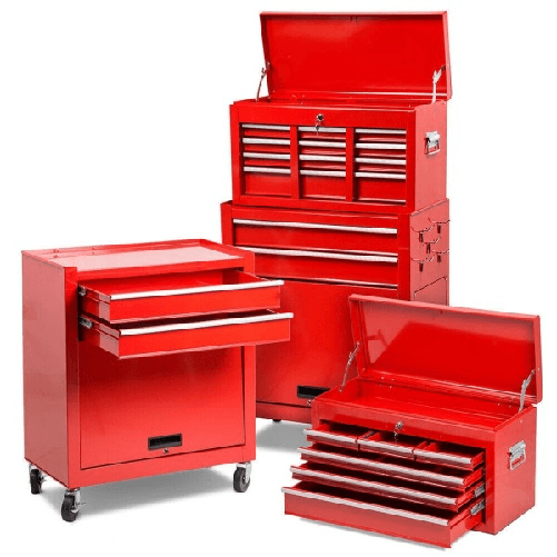 Trade Shop Traesio-carrello Porta Attrezzi Cassettiera Portautensili Cassetti Da Officina Bauletto -
