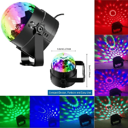 Mini Dj Laser Proiettore A Sfera Rgb Led Effetto Disco Luci Per Disco Bar -