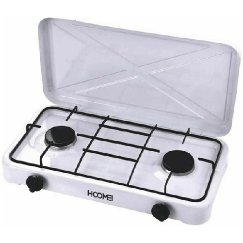 Trade Shop Traesio-cucina A Gas Fornello Piano Cottura Doppio 2 Fuochi Per Uso Interno Ed Esterno -