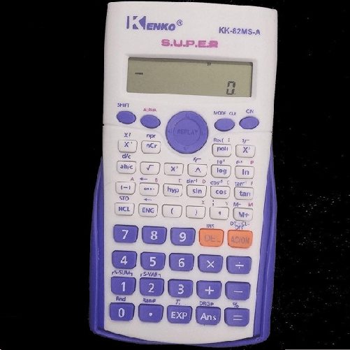 Calcolatrice Scientifica Doppia Linea Di Calcolo Colore Bianco Blu -