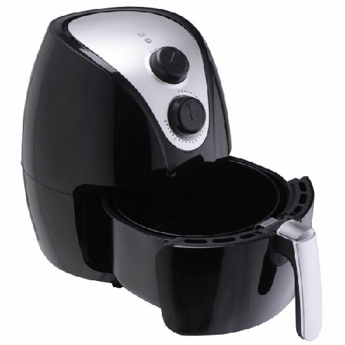 Trade Shop Traesio-friggitrice Ad Aria Calda Professionale Nera 1500w 2,8lt Senza Olio E Grassi -