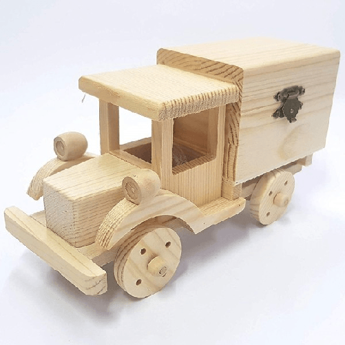 Trade Shop Traesio-auto Camion In Legno 64891 Scatola Portagioie Porta Gioie Cofanetto Decoupage -