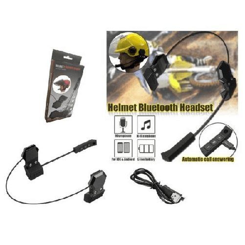 Trade Shop Traesio-headset Kit Microfono Auricolare Bluetooth Wireless Esterno Casco Moto Bt9 -