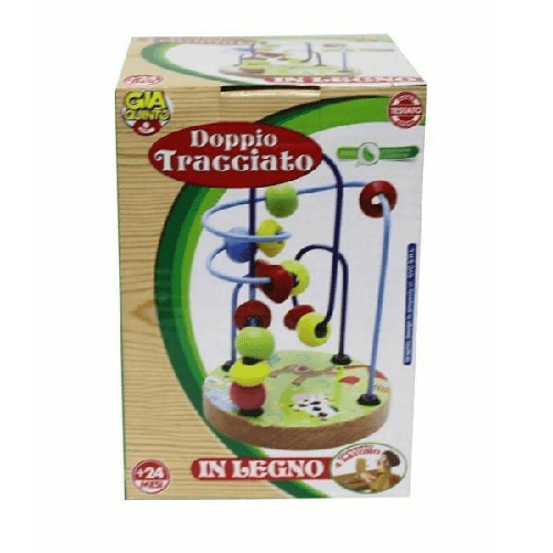 Trade Shop Traesio-doppio Tracciato Percorso In Legno Giocattolo Gioco Educativo Per Bambini +24 M -