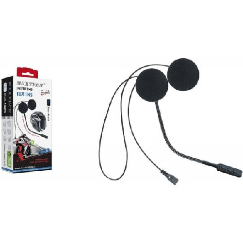 Maxtech-interfono Ricaricabile Auricolare Casco Bluetooth Moto Scooter Cuffie Au-bt012 -