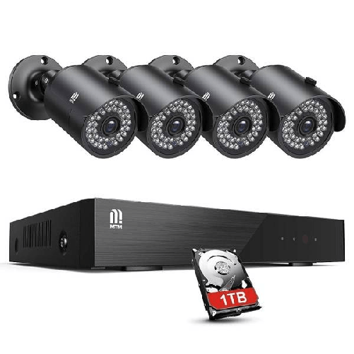 Trade Shop Traesio-kit Videosorveglianza Sicurezza 8ch 5mp Dvr 8 Canali 4 Telecamera Esterno H.265 -