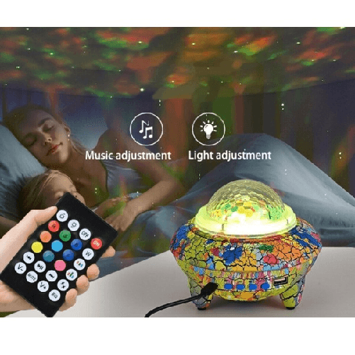 Proiettore Luci Effetti Led Rgb Cielo Stellato Cassa Bluetooth 10w -