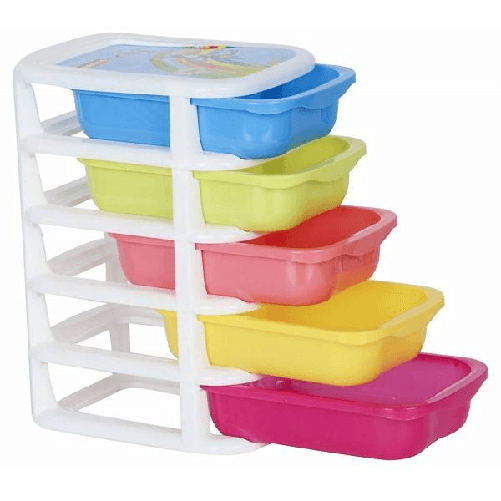 Mini Scatola Di Stoccaggio Cassetto Desktop In Plastica A 5 Strati Multicolore -