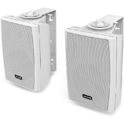 Trade Shop Traesio-cassa Acustica Speaker Con Supporto Staffa A Parete Potenza 30w Colore Bianco -