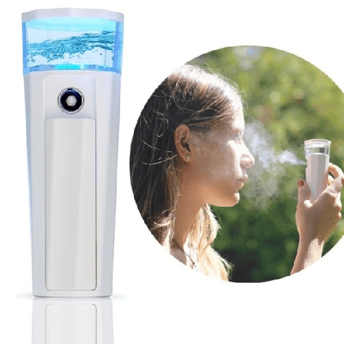 Trade Shop Traesio-nano Sauna Facciale Compatto 969 Portatile Palmare Pulizia Viso Vapore Ricarica -