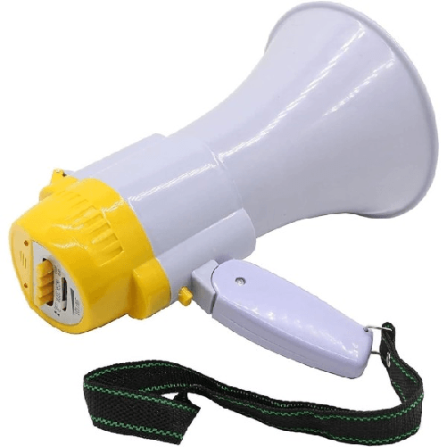 Trade Shop Traesio-megafono Portatile Altoparlante Registratore Vocale Musicale Batteria 200 Mt. -
