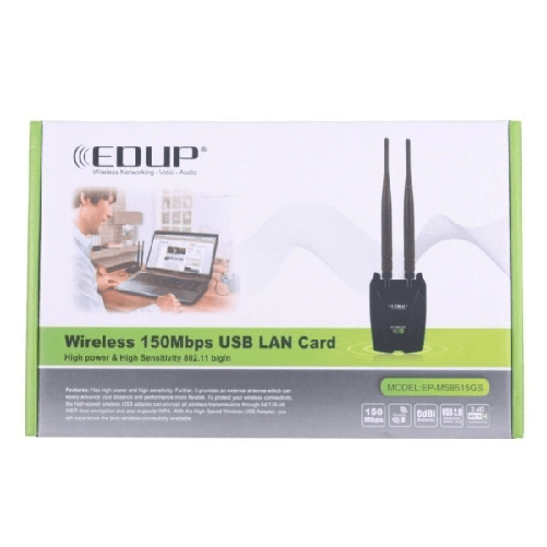 Trade Shop Traesio-antenna Wireless Wifi 150mbps 2.4ghz 6dbi Lan Usb Alta Potenza Computer -