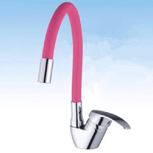 Trade Shop Traesio-rubinetto Miscelatore Girevole Per Lavandino Lavello Cucina Colore Canna Fucsia -