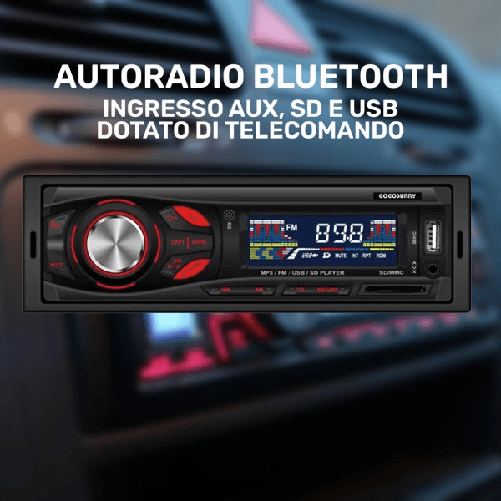 Trade Shop Traesio-stereo Auto Autoradio Bluetooth Ingresso Aux, Sd E Usb 4 X 45w Con Telecomando -