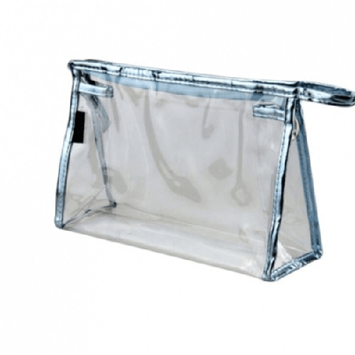 Pochette Trasparente Trucco In Plastica 29x18x6 Borsello No Tracolla Beauty Case -