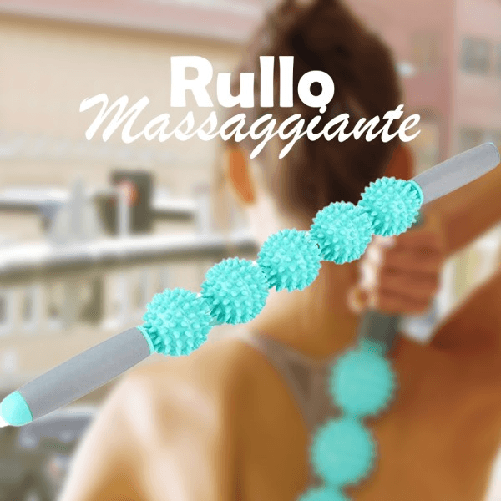 Trade Shop Traesio-rullo Bastone Massaggio Muscolare 45.5cm Gambe, Schiena, Migliora Circolazione -
