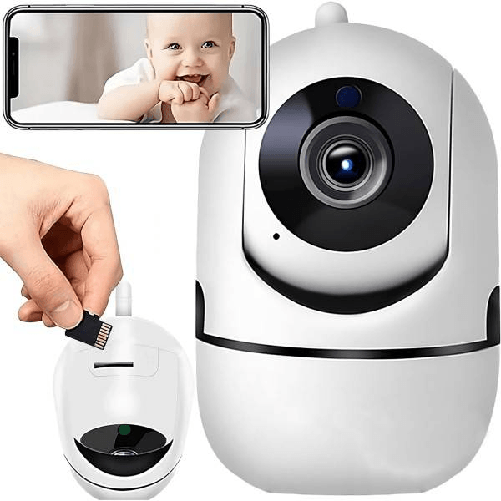 Trade Shop Traesio-telecamera Wi-fi Videocamera Di Sorveglianza Rotazione 360° Ip Cam Baby Monitor -