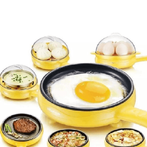 Trade Shop Traesio-magic Pot Egg Pentola Magica Cuoci Uova Sode Vapore Doppio Strato Mini Fornello -