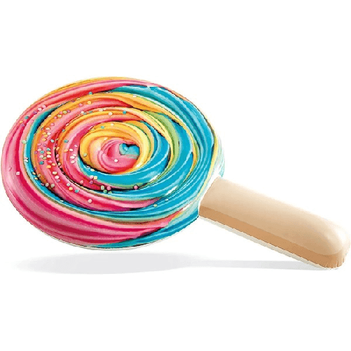 Trade Shop Traesio-materassino Lollipop Rainbow Lecca-lecca 208x135 Cm Per Piscina Mare Lago 58754 -