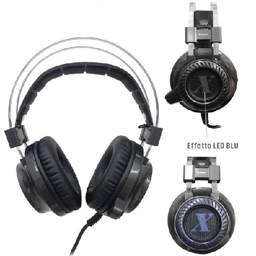 Cuffie Gaming Per Pc Ps4 Xbox One Controllo Volume E Microfono Usb Aux Cerberus -