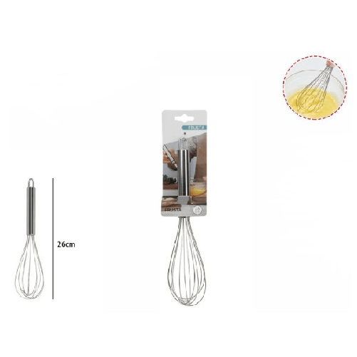 Frusta 26cm Sbattitore Sbatti Uova Montare Dolce Acciaio Utensile Cucina 66198 -