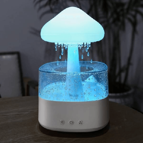 Trade Shop Traesio-umidificatore Nuvola Di Pioggia Diffusore Oli Essenziali Aromaterapia Con 7 Luci -