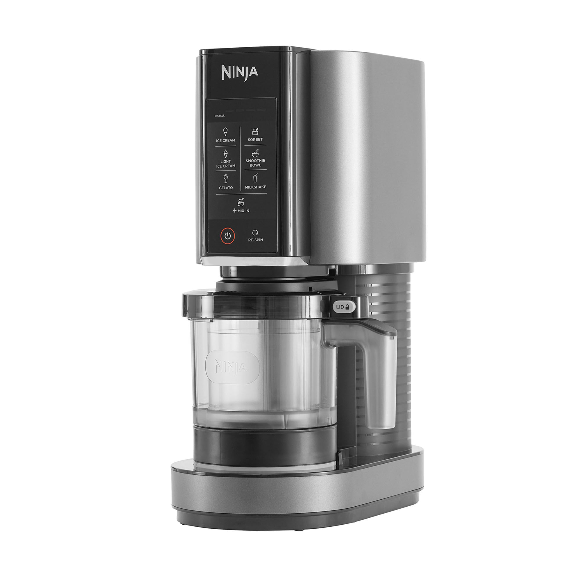 Ninja NC300EU CREAMì Gelatiera 1,4 Litri 800W 3 Vasetti 7 Programmi Gelato Frappe' Sorbetto Smoothie Argento Nero GELATIERA NINJA CREAMI NC300EU
