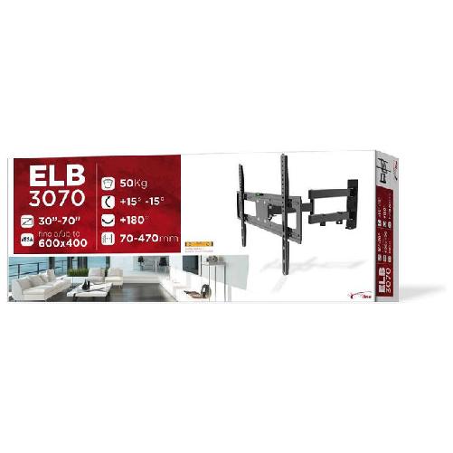 G.b.s. Elettronica ELB-3070 Supporto Sim per Flat Tv 30''-70'' Doppio Braccio 7cm dal Muro G.B.S. Elettronica PLB-3275 Slim 190,5 cm (75") Nero