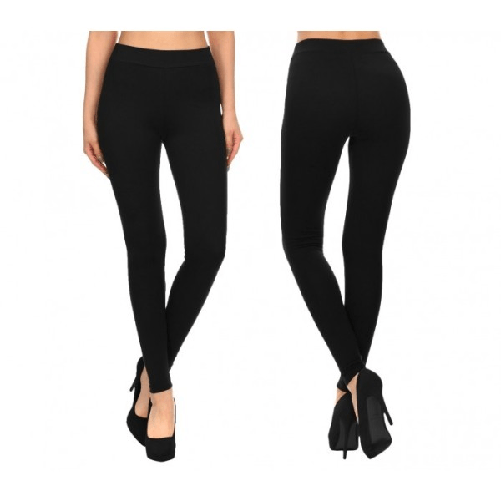 Bm03 Leggings Da Donna In Cotone Elasticizzato Colori Alla Moda Grigio Nero Blu - Blu S-M Bm03 Leggings Da Donna In Cotone Elasticizzato Colori Alla M