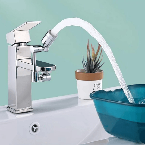 Trade Shop Traesio-rubinetto Girevole 1080° Prolunga Rompigetto Snodabile Acqua Cucina Bagno -