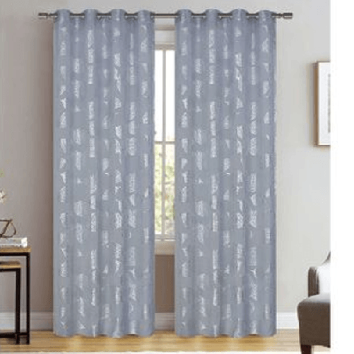 Trade Shop Traesio-tenda Zabty Cuori Pannello Singolo 8 Borchie Porta Finestra Bastone 140x280 Cm -