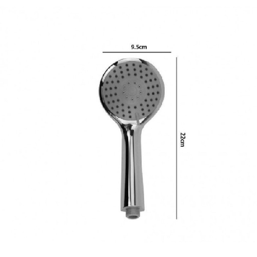 Cleafe-soffione Doccia 9.5 X 22 Cm Tondo Doccetta Multigetto Di 3 Tipi Regolabile 69349 -
