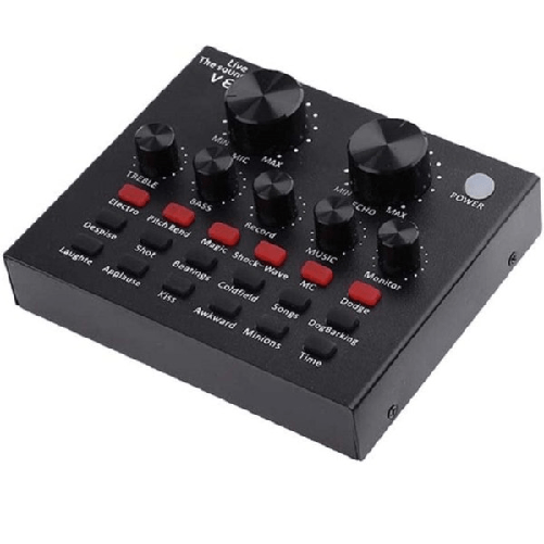 Scheda Audio V8 Cambia Voce Conversione Effetti Sonori Mixer Registrazione Usb -