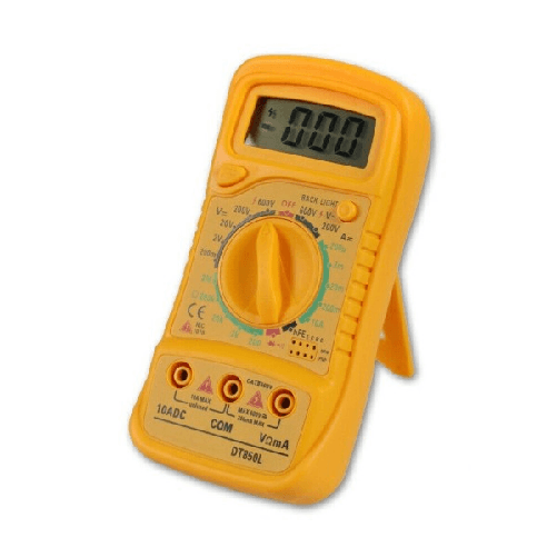 Tester Multimetro Digitale Con Puntali E Cavi Misuratore Di Tensione Dt850l -