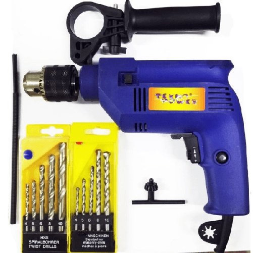 Trade Shop Traesio-trapano A Percussione Elettrico 500w Incluso 2set Di Punte Per Metallo E Cemento -
