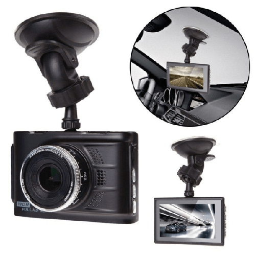 Trade Shop Traesio-mini Dv Dvr Telecamera Per Auto Videoregistratore Auto 2 Telecamere Full Hd Wdr -