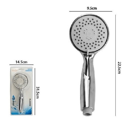 Doccetta Doccino Soffione Doccia Tondo Bagno Cornetta Moderno 9.5x22.5cm 69297 -